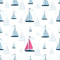 Sailboat background. Yacht club. Sailboat side view.